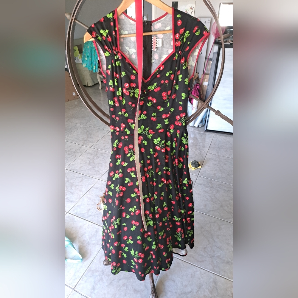 Cherry Heidi pinup couture dress large